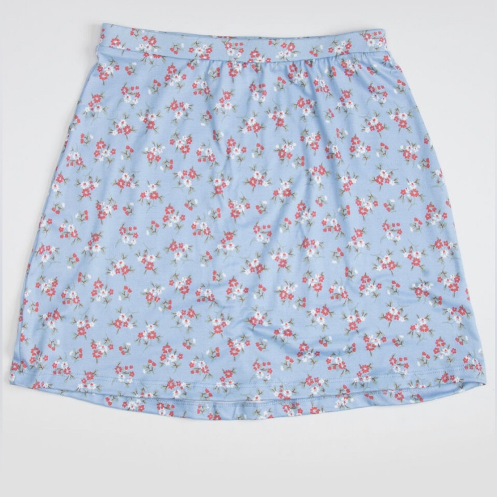 White Fawn Floral Knit Girls Skirt